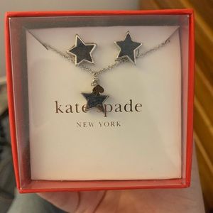 Kate Spade Navy/Silver Twinkle Twinkle Earring and Necklace Set